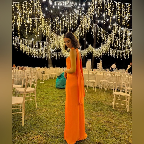 The-Are DRESS MRS. ARTEAGA - ORANGE - Picture 4 of 4